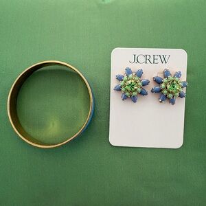 J. Crew Blue and Green Earrings